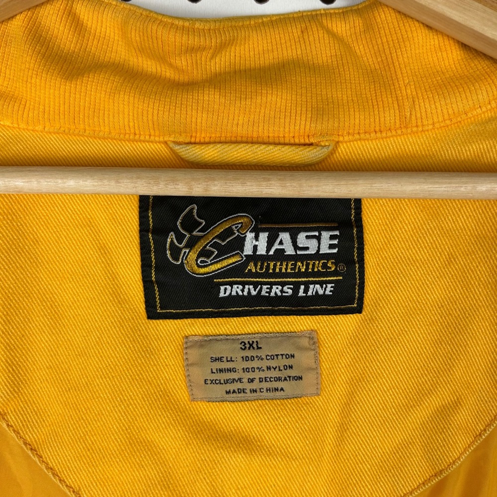 Chase Authentics NASCAR M&Ms Racing Jacket Yellow Cotton Twill 3XL Elliott Vtg - Picture 7 of 10